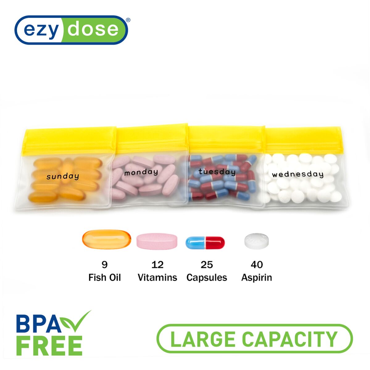Ezy Dose® Reusable Pill Pouch Set