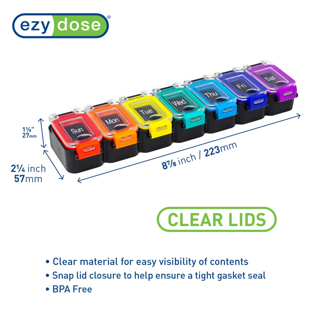 Ezy Dose® Weekly Waterproof Pill Organizer