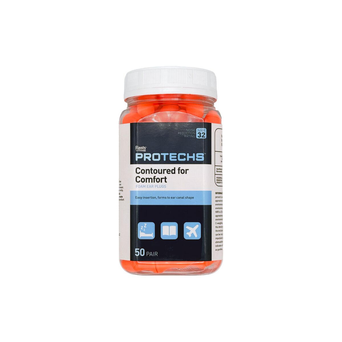 Flents® PROTECHS™ Contoured for Comfort Ear Plugs