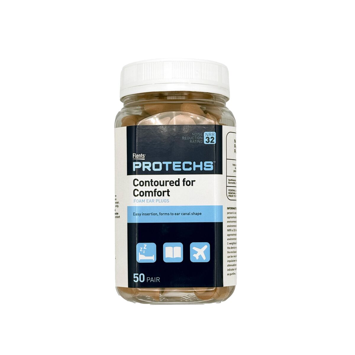 Flents® PROTECHS™ Contoured for Comfort Ear Plugs
