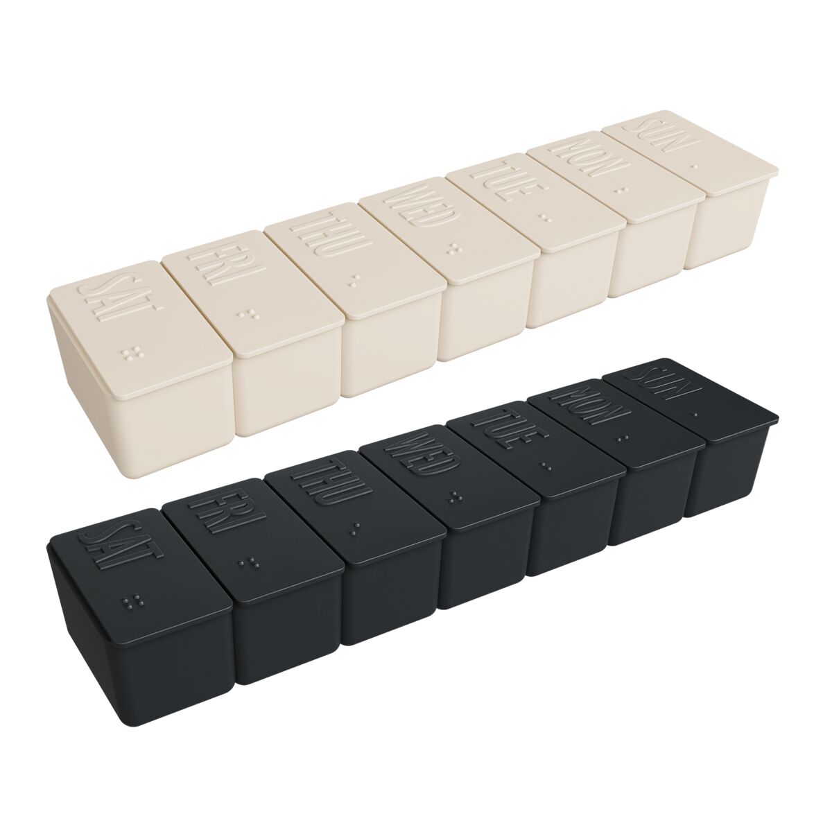 Ezy Dose® Weekly Matte Embossed Pill Organizer (2 Pack)