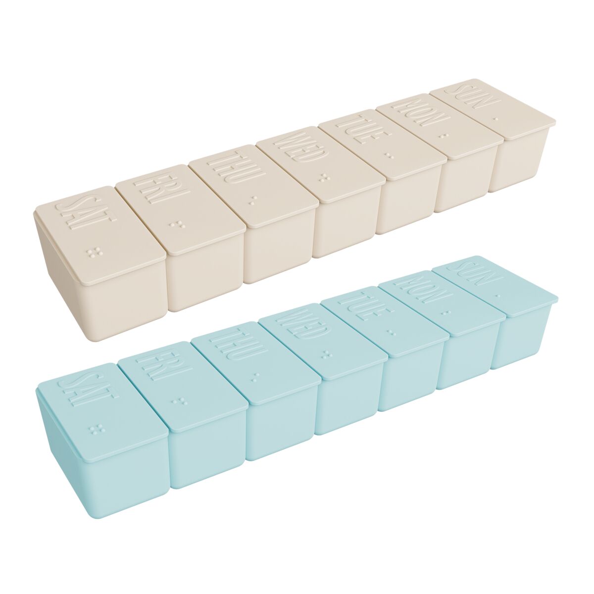 Ezy Dose® Weekly Matte Embossed Pill Organizer (2 Pack)