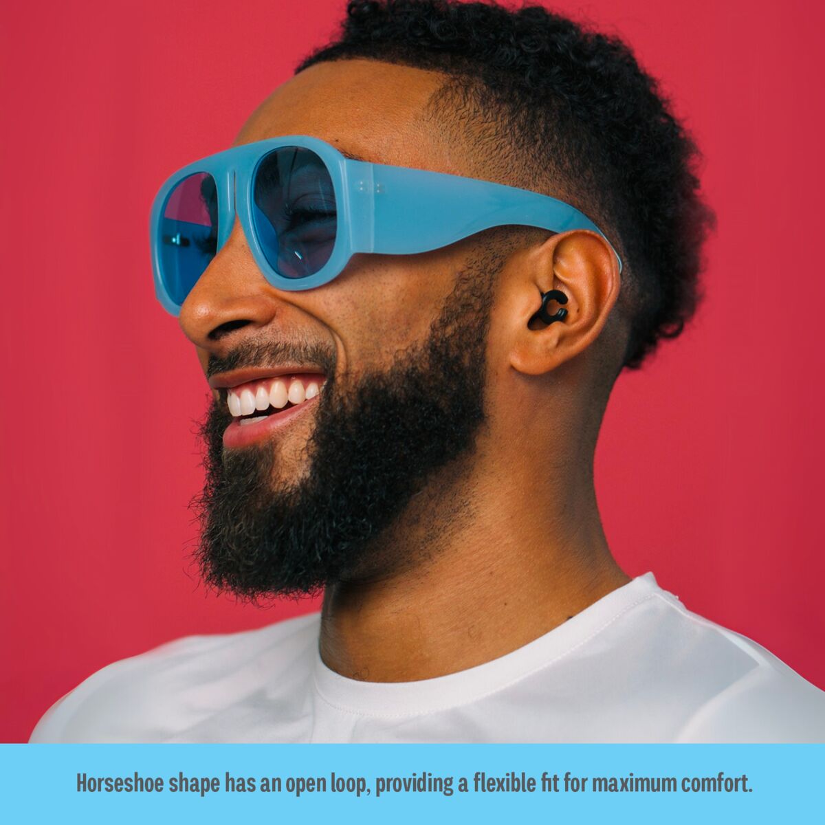 Hear Hush Hoops | Horseshoe Shape Has An Open Loop, Providing A Flexible Fit for Maximum Comfort