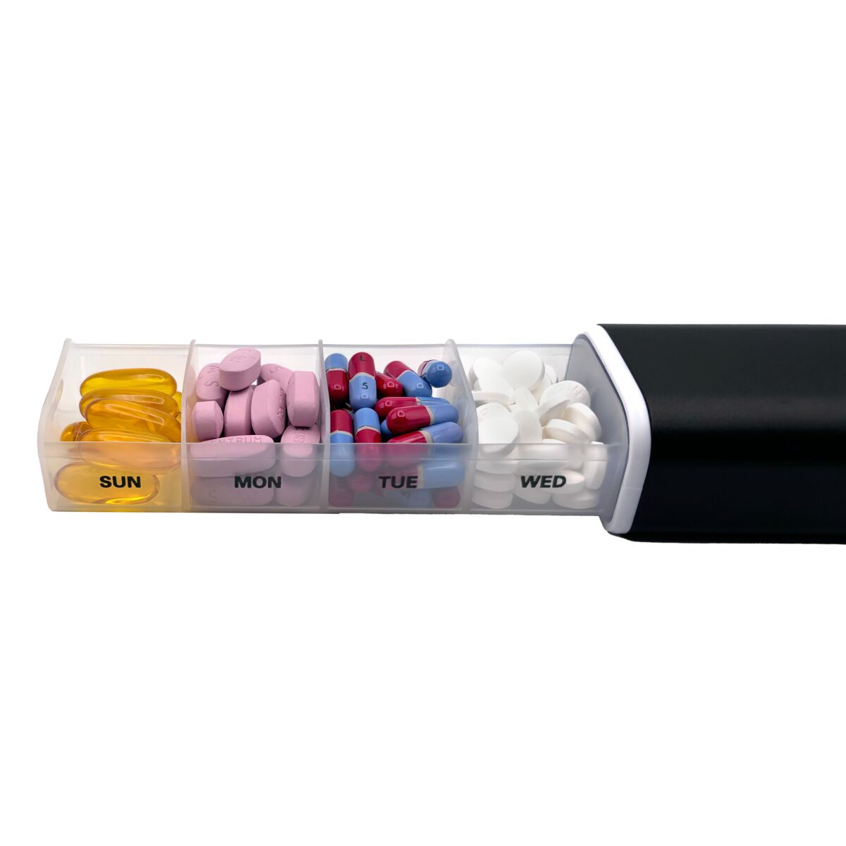 Portable Pill Organizer with pills in containers | Apothecary Brands