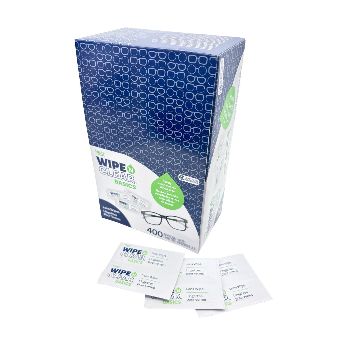 Flents® Wipe 'n Clear® Basic Lens Cleaning Wipes (400 Count)