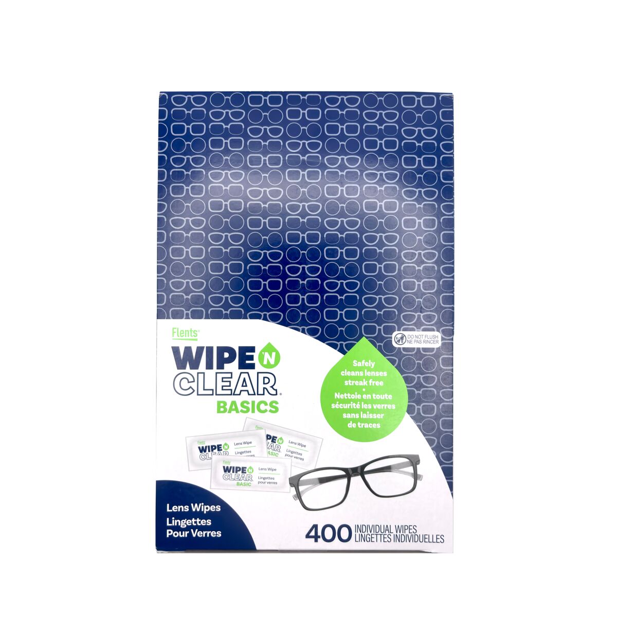 Flents® Wipe 'n Clear® Basic Lens Cleaning Wipes (400 Count)