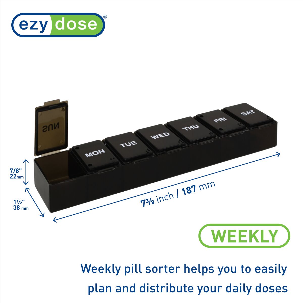 Ezy Dose® Weekly Classic Pill Organizer (X-Large)