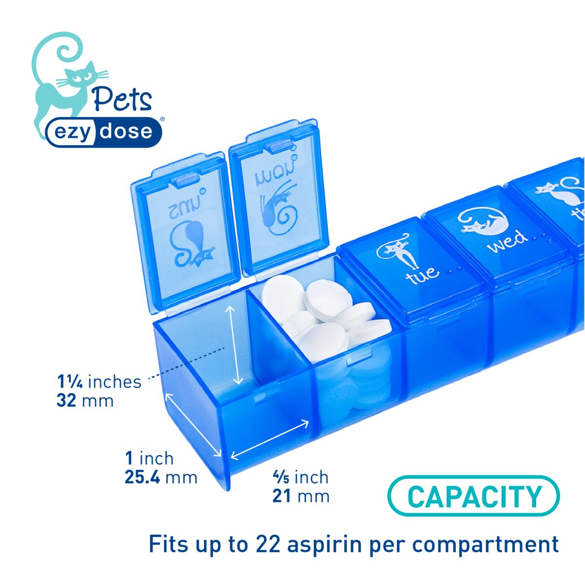 Ezy Dose® Pet Weekly Cat Pill Organizer (Large)