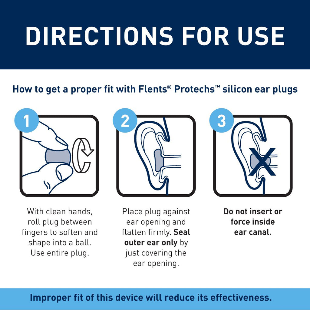 Flents® PROTECHS™ Seal-Rite Silicone Moldable Ear Plugs