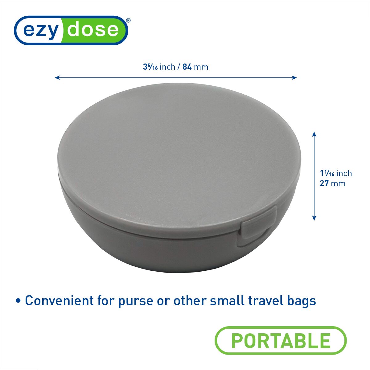 Ezy Dose® Travel Pill Organizer with Mirror