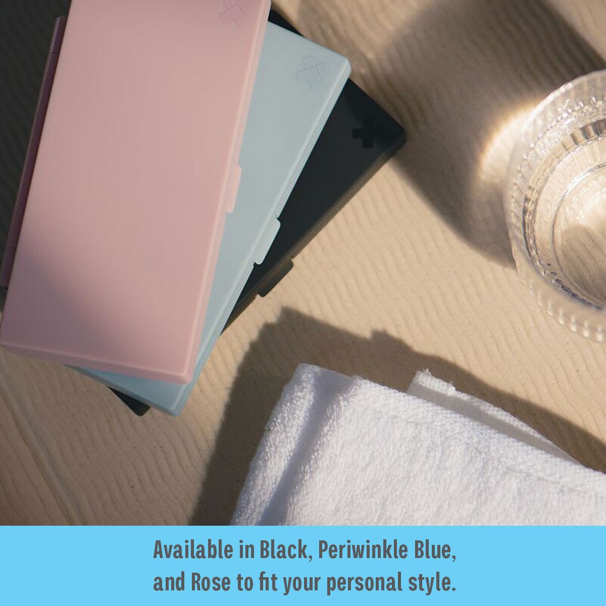 Equadose® Mirrored Travel Pill Case