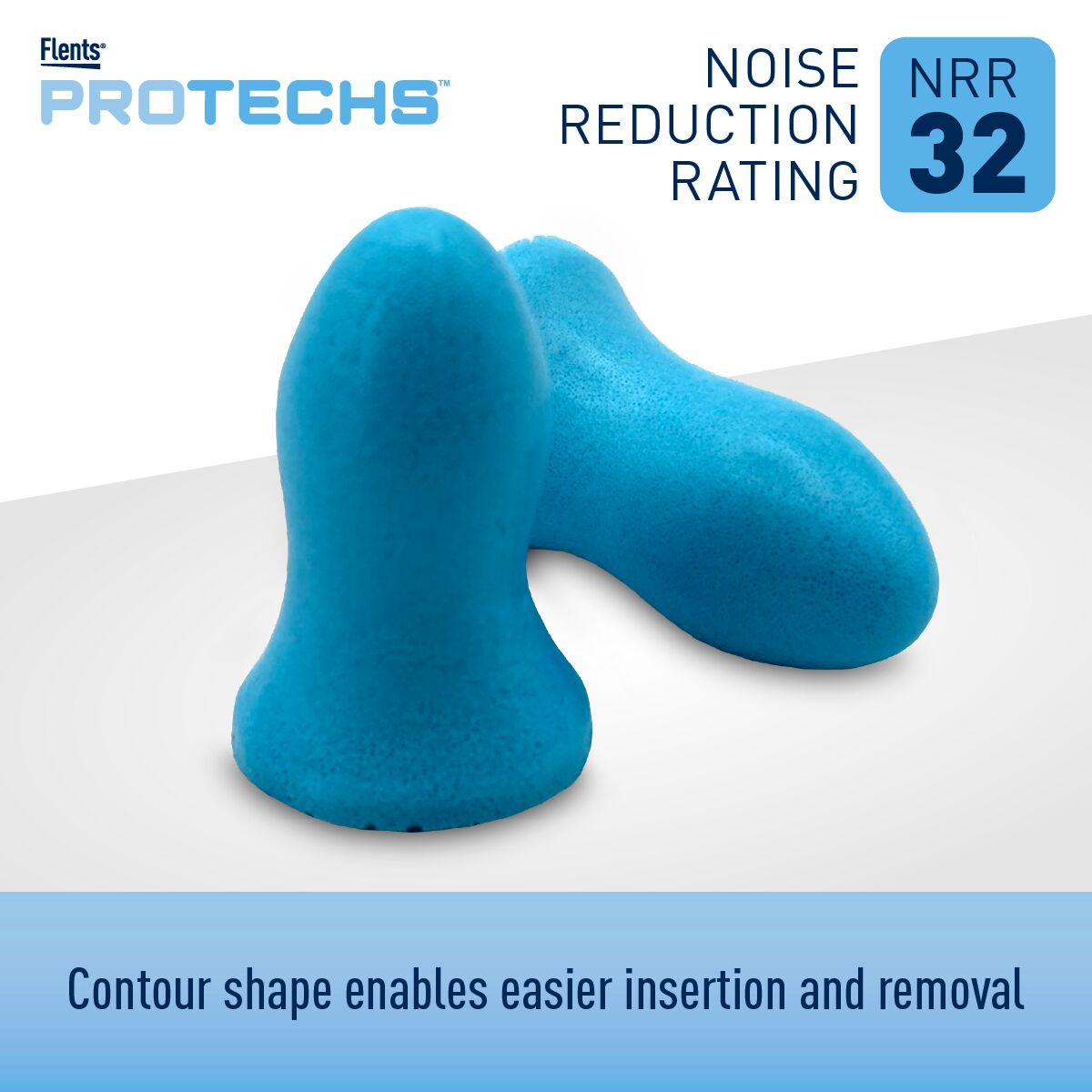 Flents Protechs Noice Reduction Rating 32 Foam Ear Plugs - Contour shape enables easier insertion and removal | Apothecary Brands