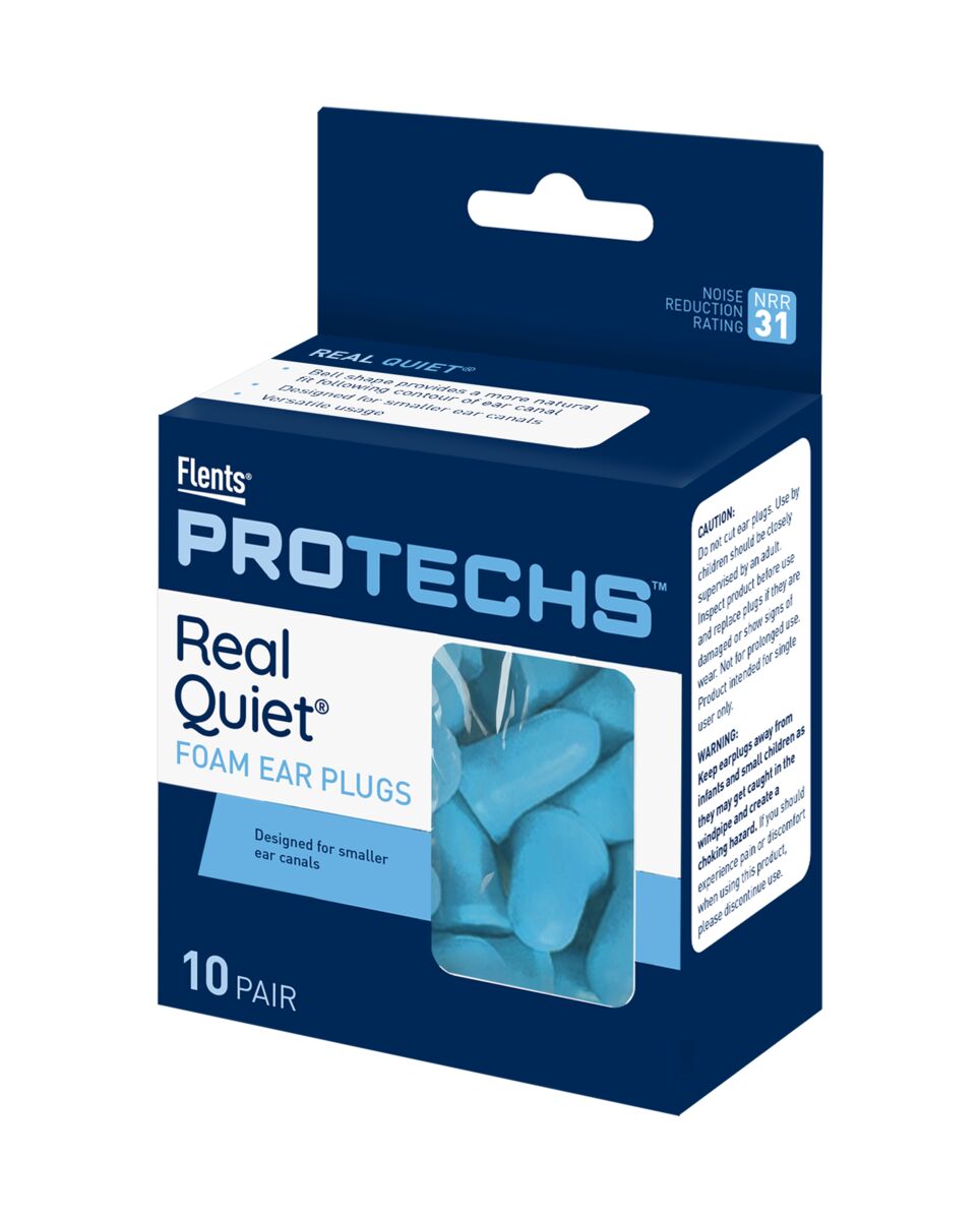 10 Pair Foam Ear Plugs - Real Quiet | Flents Protechs at Apothecary Brands