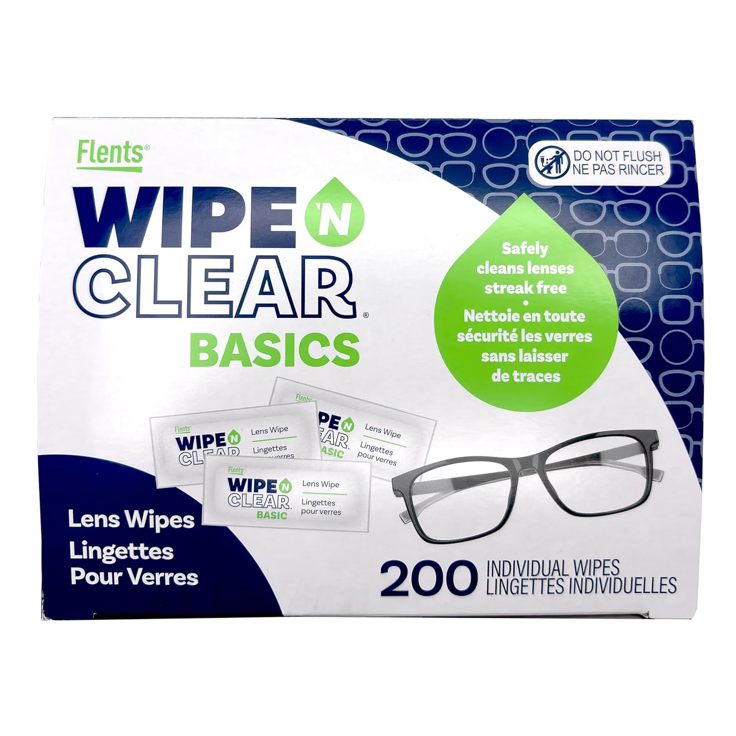 Flents® Wipe 'n Clear® Basic Lens Cleaning Wipes (200 Count)