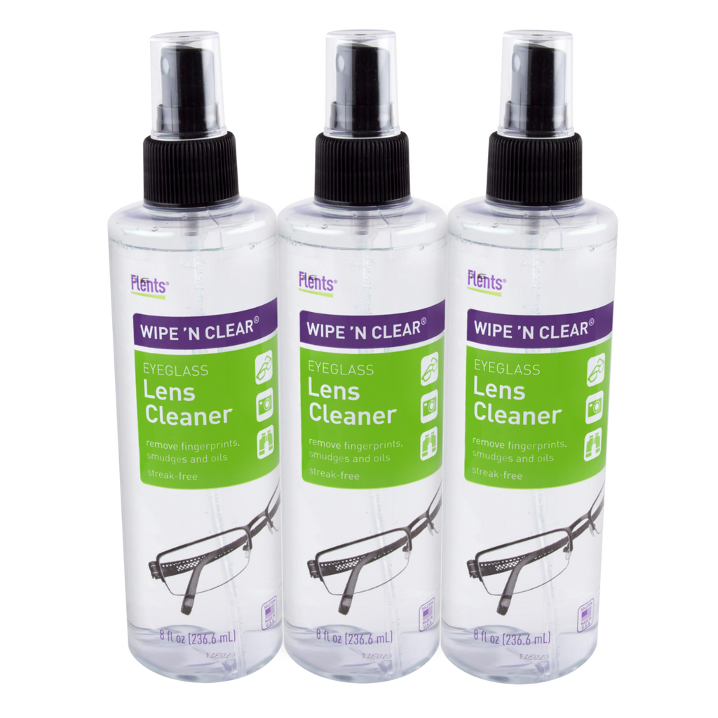 Flents® Wipe 'n Clear® Spray Lens Cleaner, 8 fl oz (3 Pack)