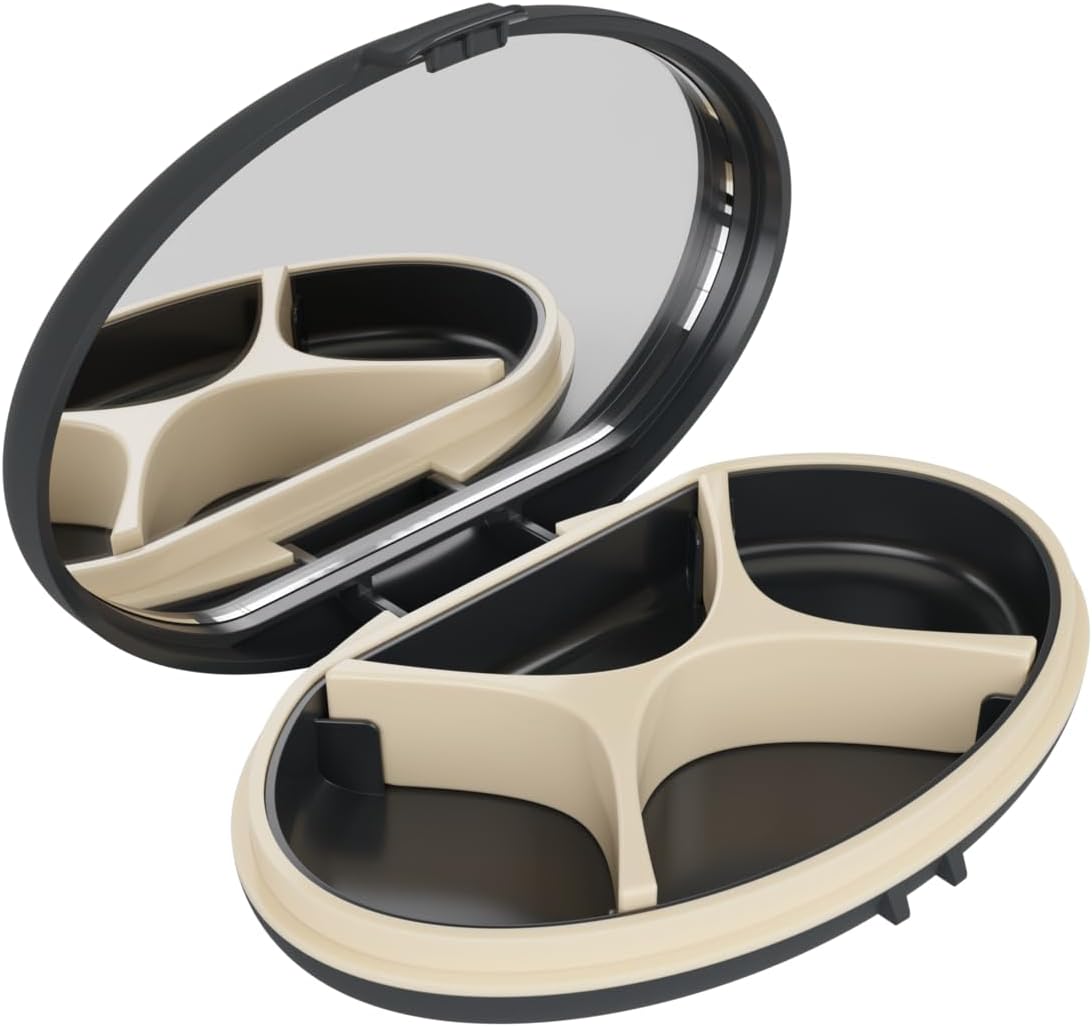 Equadose® Mirrored Oval Pocket Pill Case