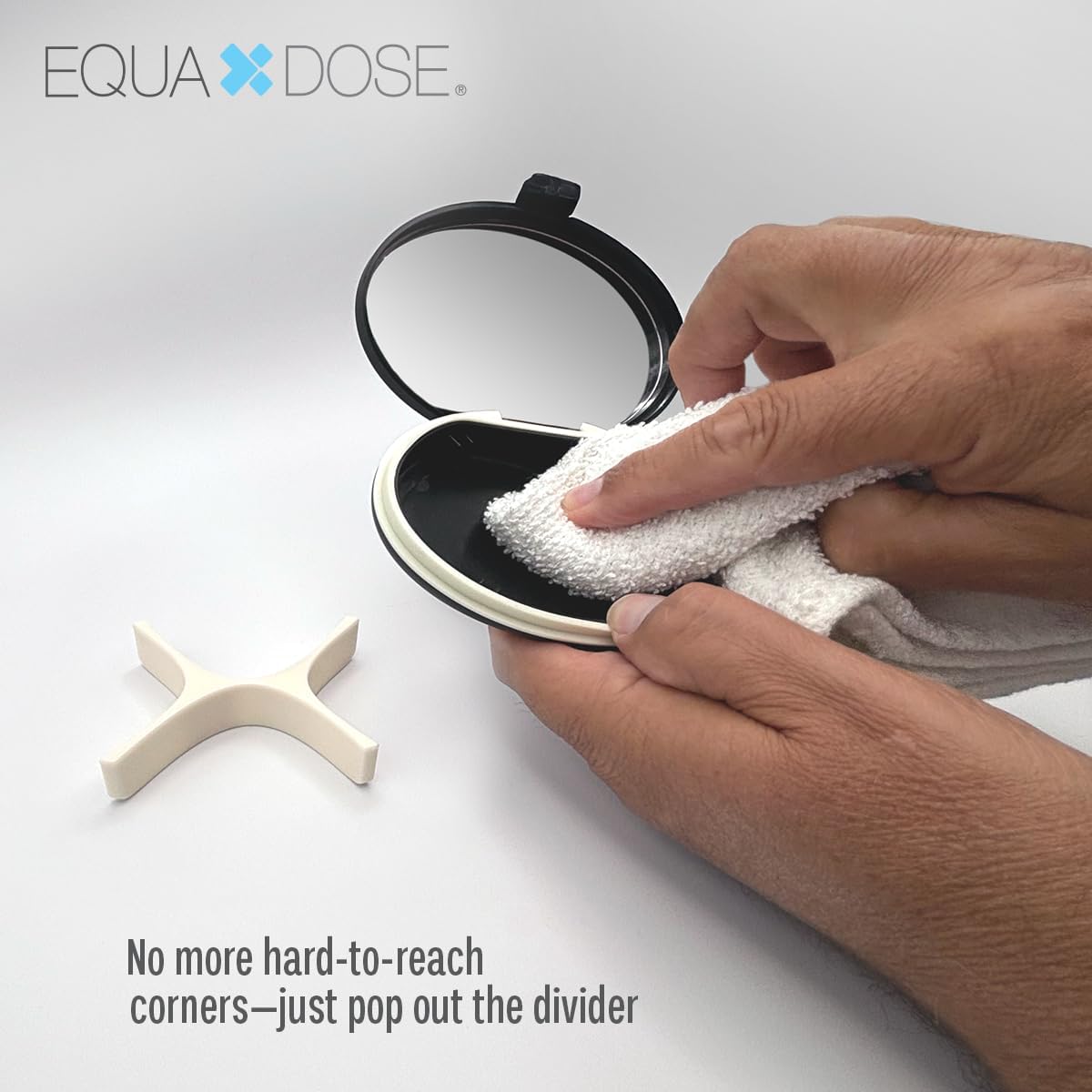 Equadose® Mirrored Oval Pocket Pill Case