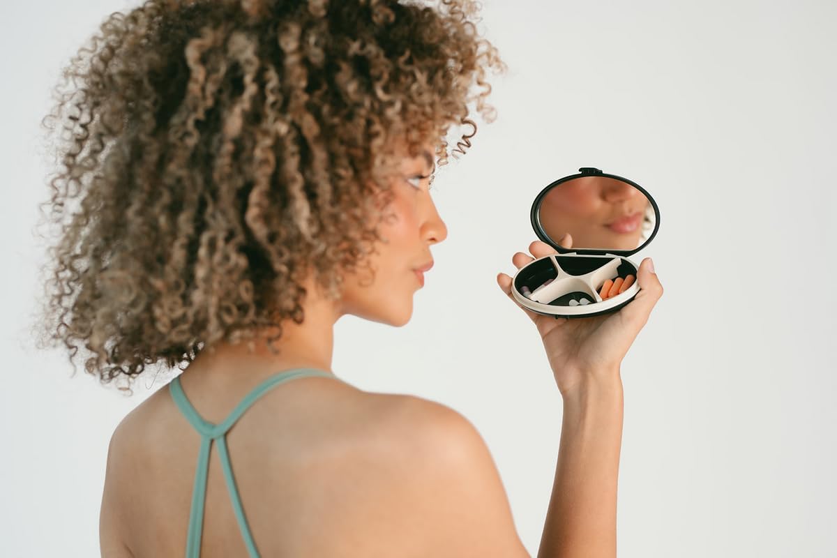 Equadose® Mirrored Oval Pocket Pill Case