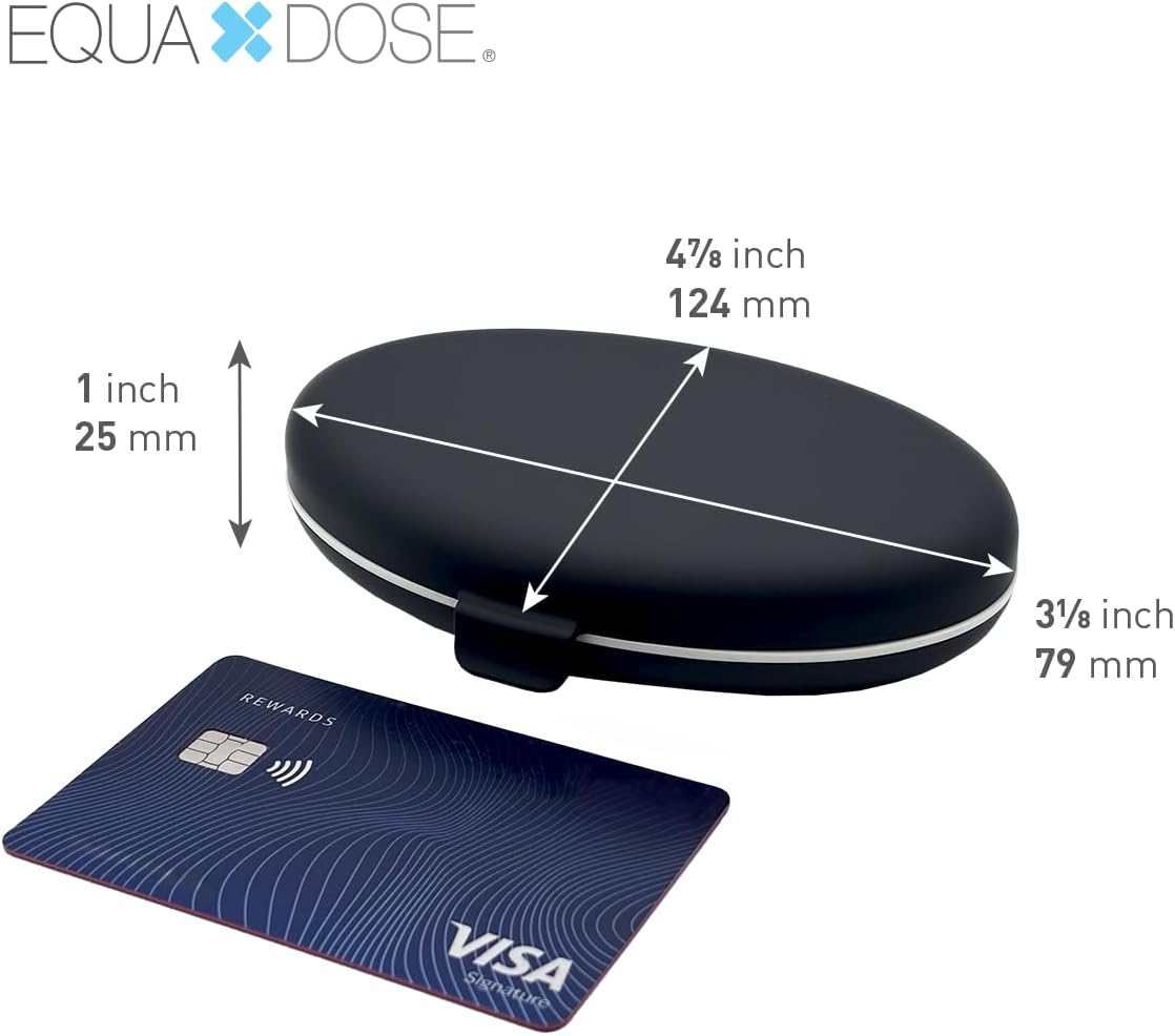 Equadose® Mirrored Oval Pocket Pill Case