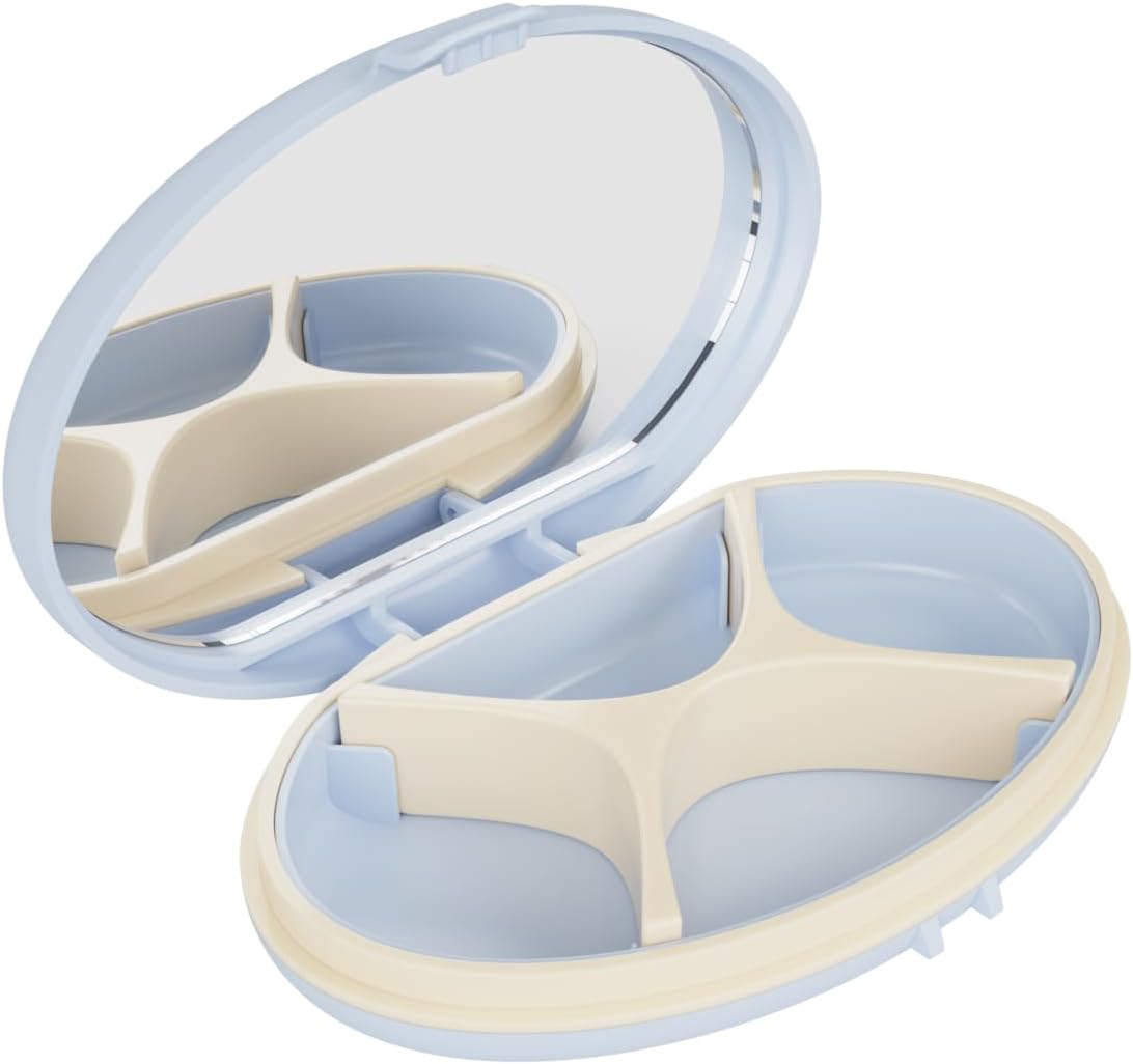 Equadose® Mirrored Oval Pocket Pill Case