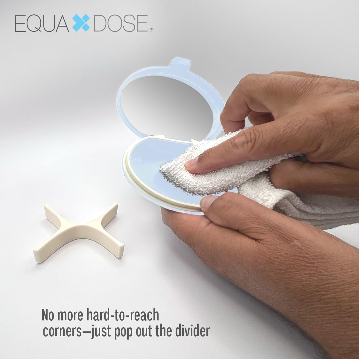 Equadose® Mirrored Oval Pocket Pill Case