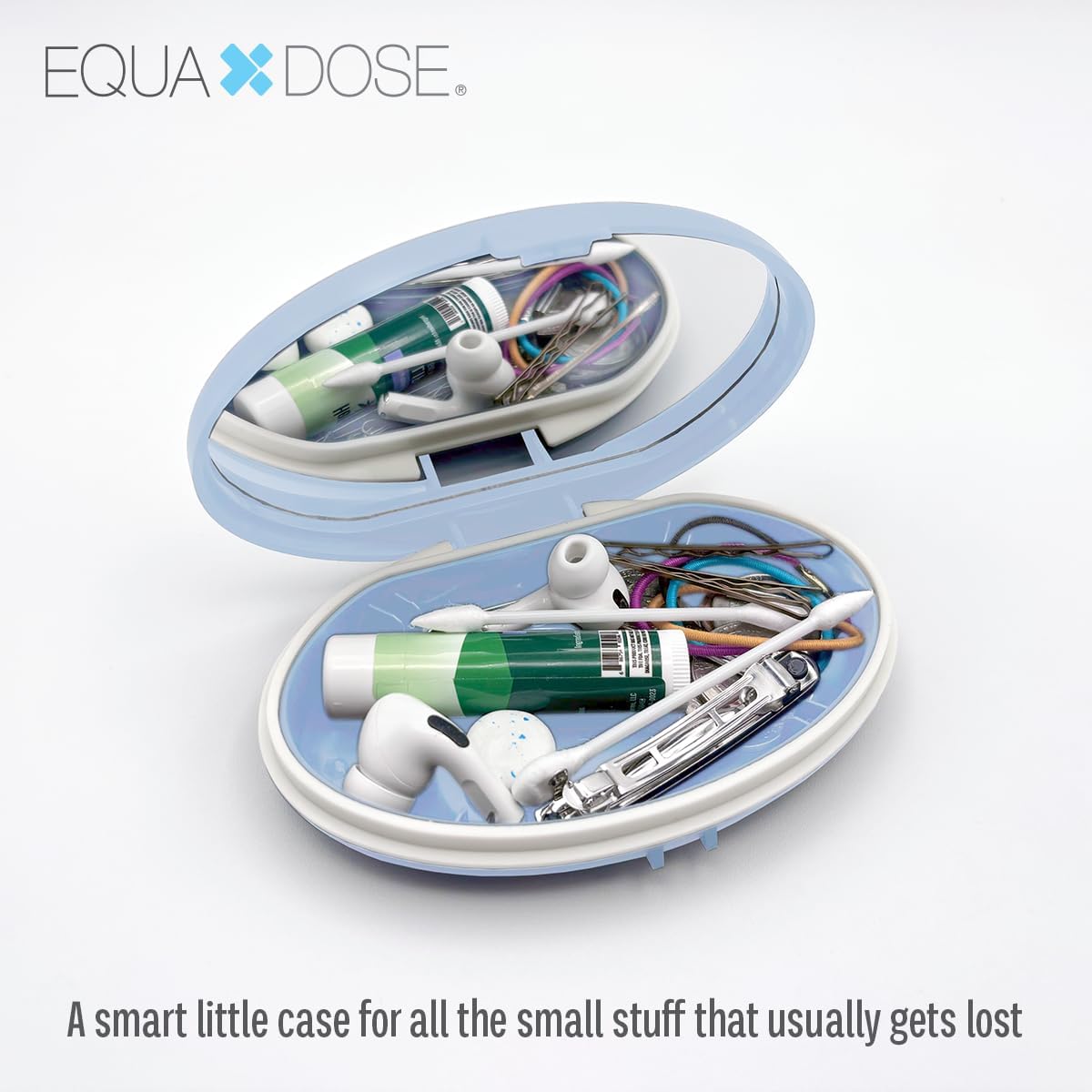 Equadose® Mirrored Oval Pocket Pill Case