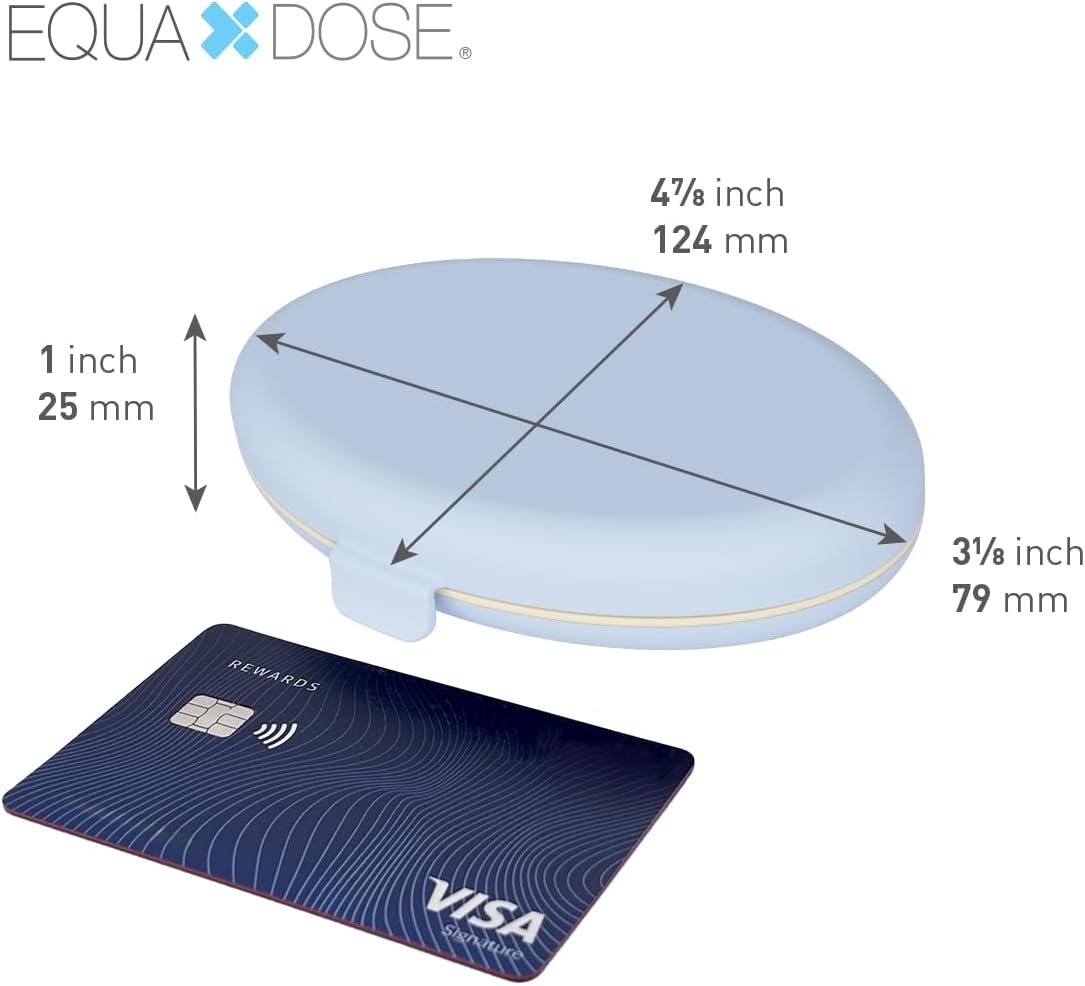 Equadose® Mirrored Oval Pocket Pill Case