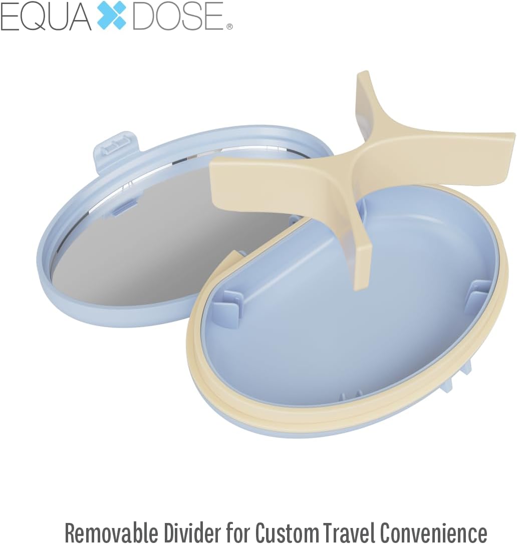 Equadose® Mirrored Oval Pocket Pill Case
