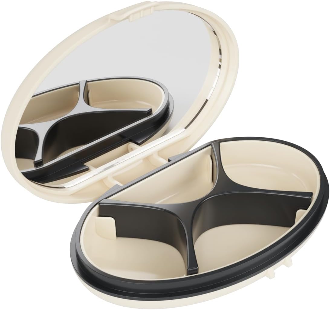 Equadose® Mirrored Oval Pocket Pill Case