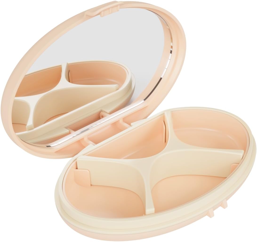 Equadose® Mirrored Oval Pocket Pill Case