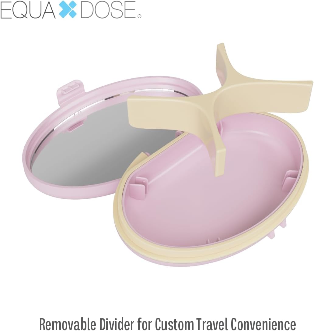 Equadose® Mirrored Oval Pocket Pill Case