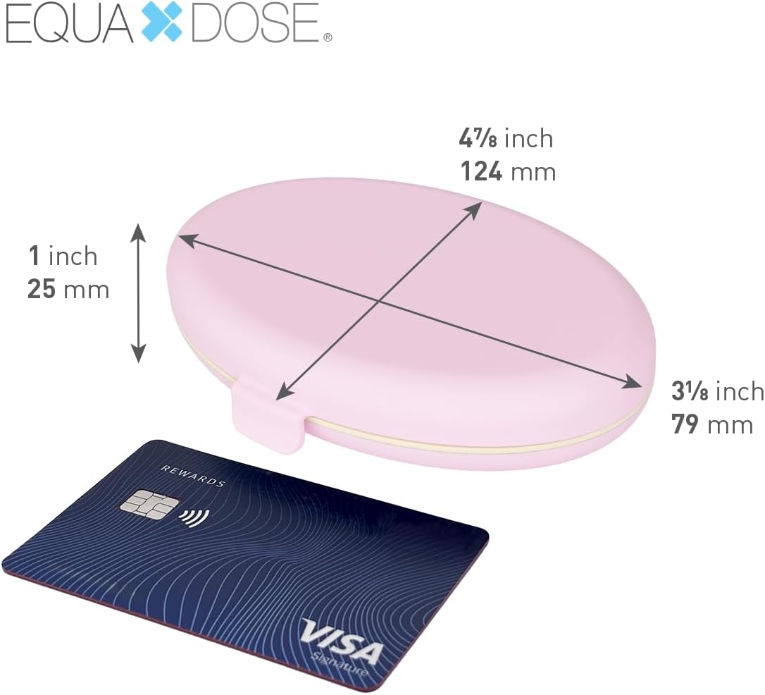 Equadose® Mirrored Oval Pocket Pill Case