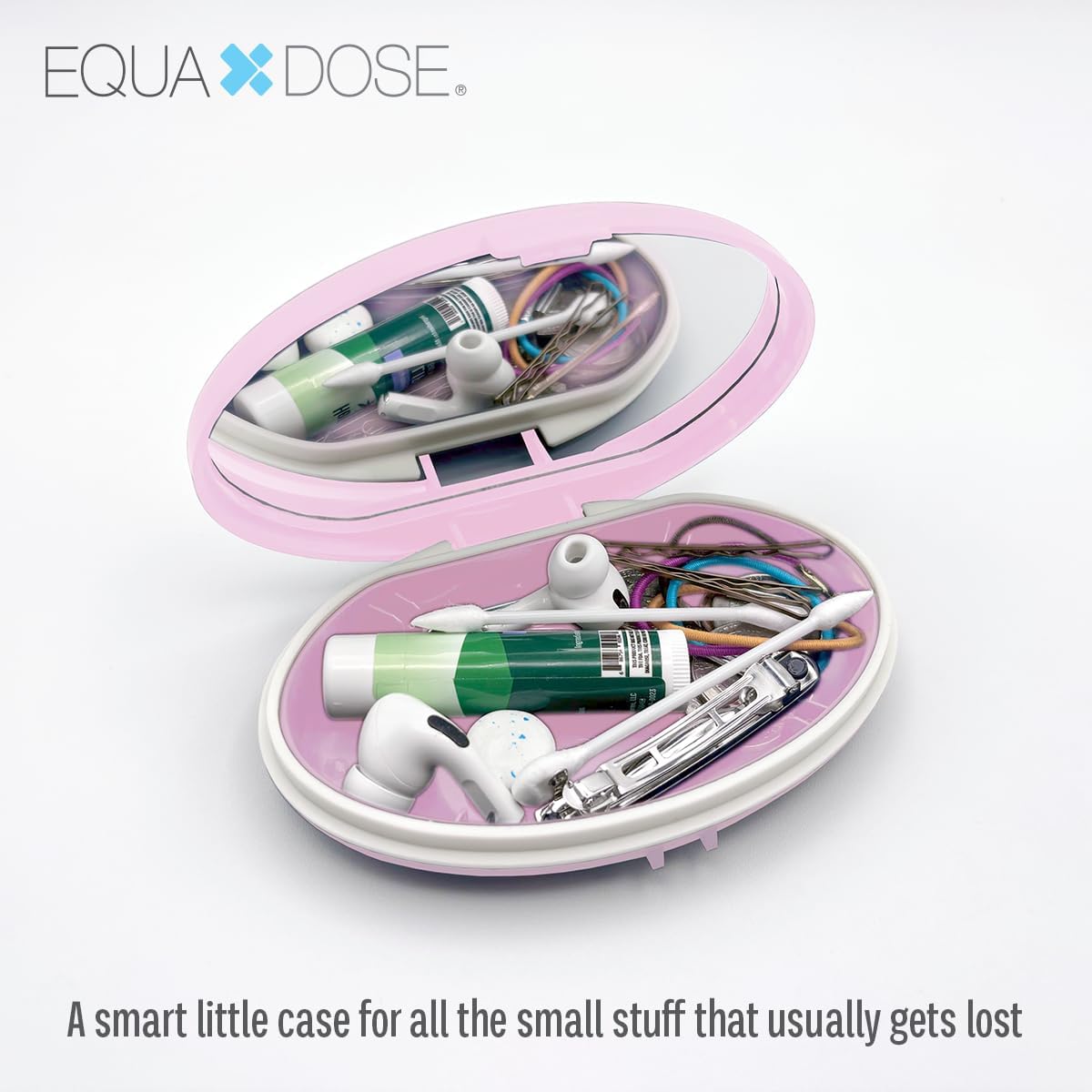 Equadose® Mirrored Oval Pocket Pill Case