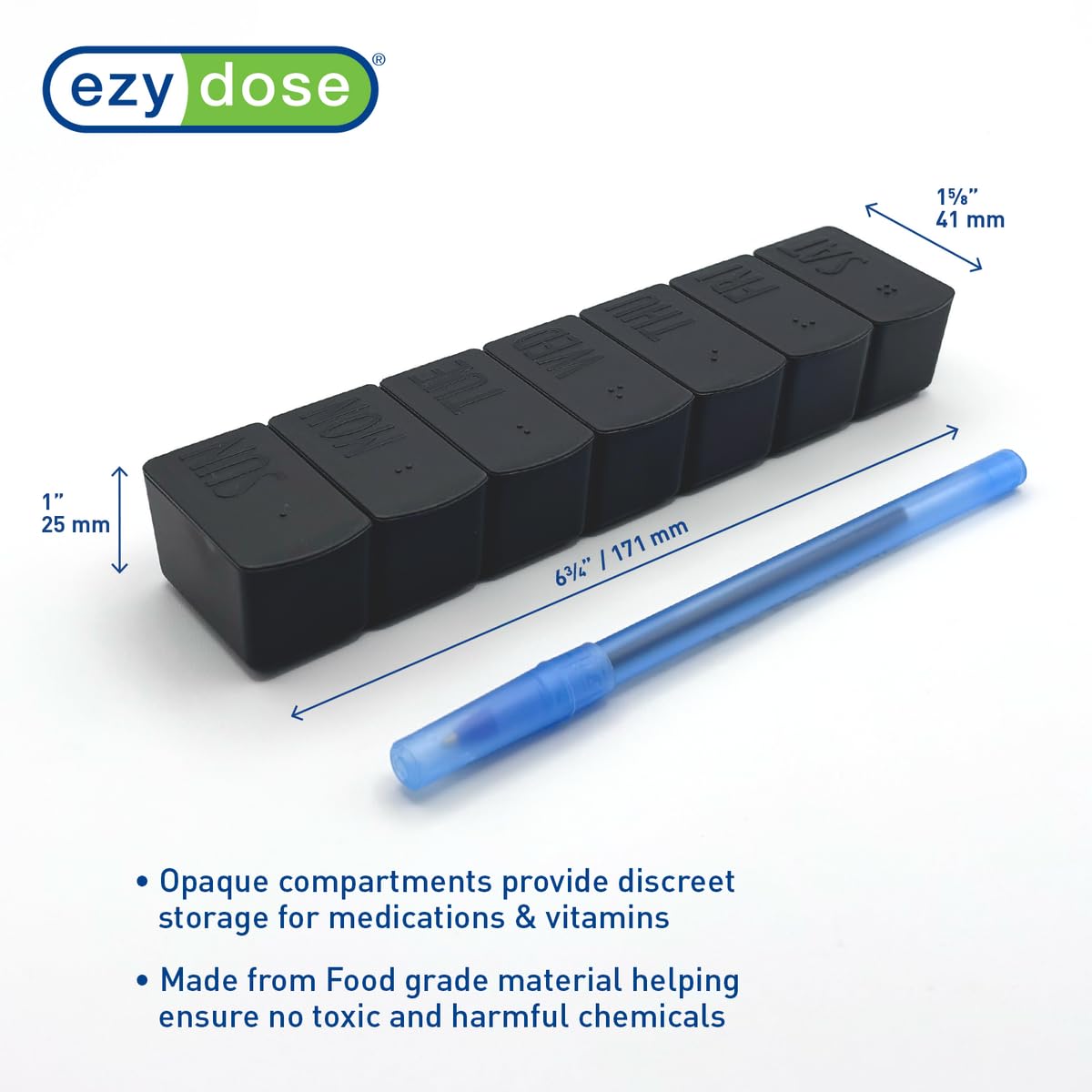 Ezy Dose® Weekly Matte Embossed Pill Organizer