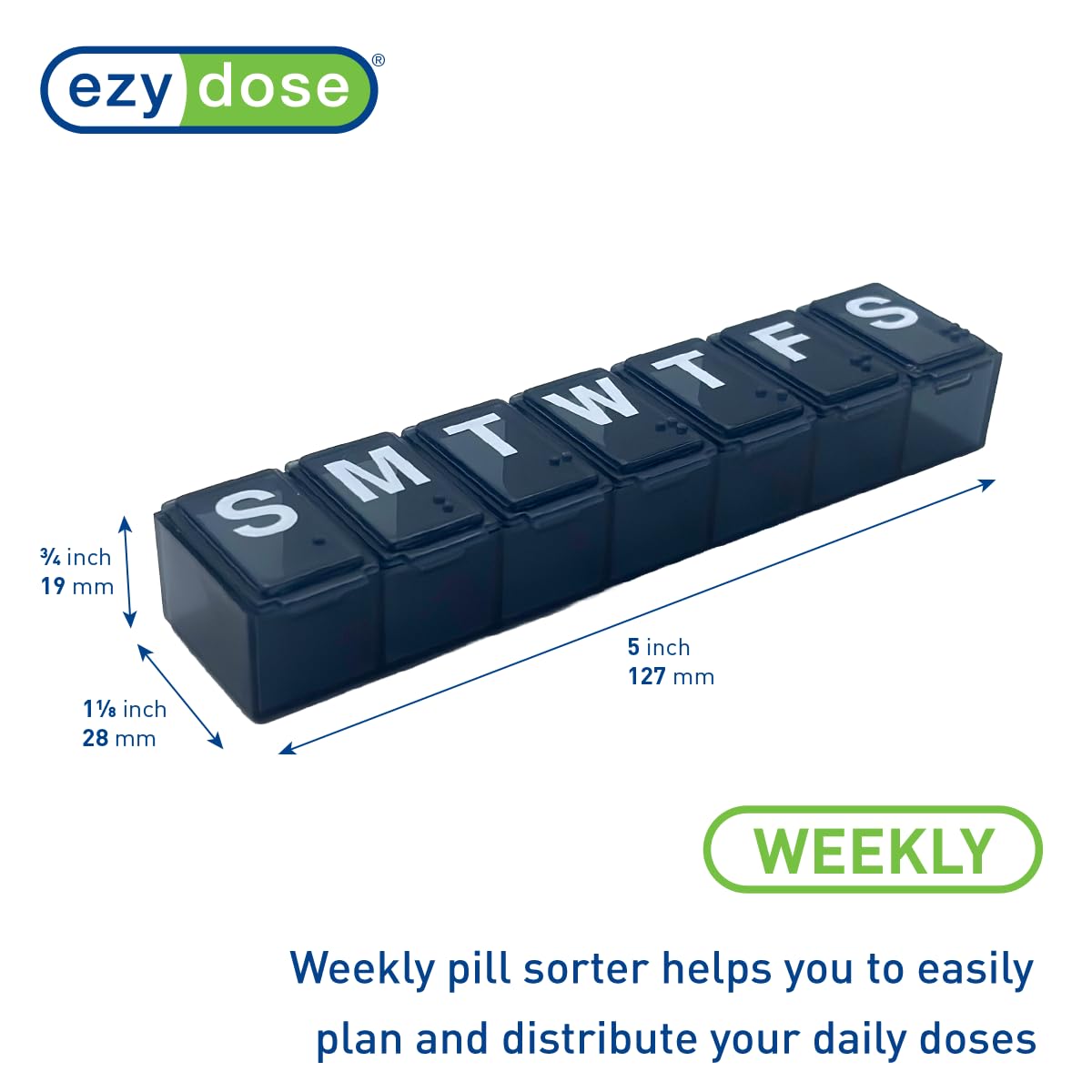 Ezy Dose® Classic Weekly Pill Organizer (Medium)