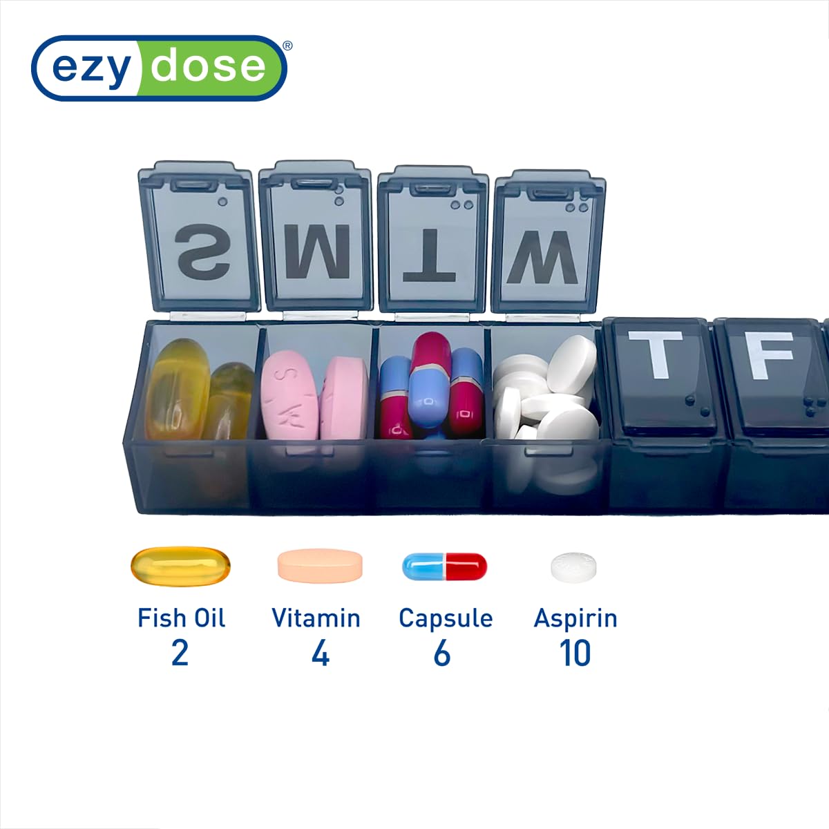 Ezy Dose® Classic Weekly Pill Organizer (Medium)