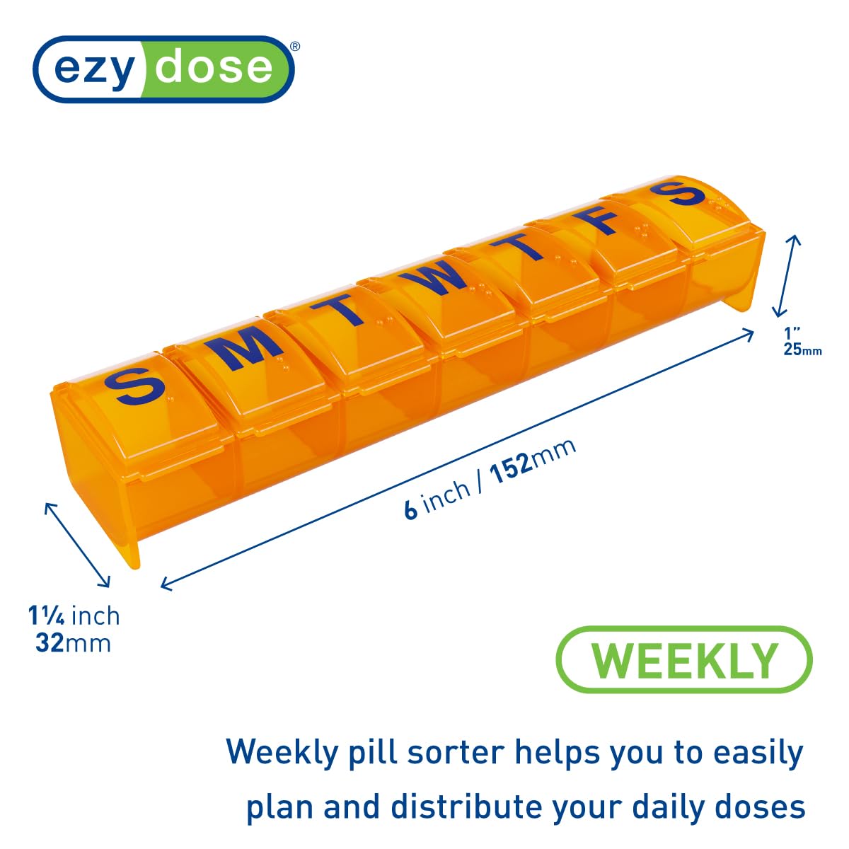 Ezy Dose® Contoured Weekly Pill Organizer (Large)