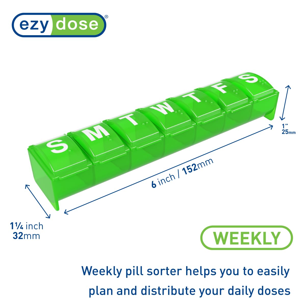 Ezy Dose® Contoured Weekly Pill Organizer (Large)