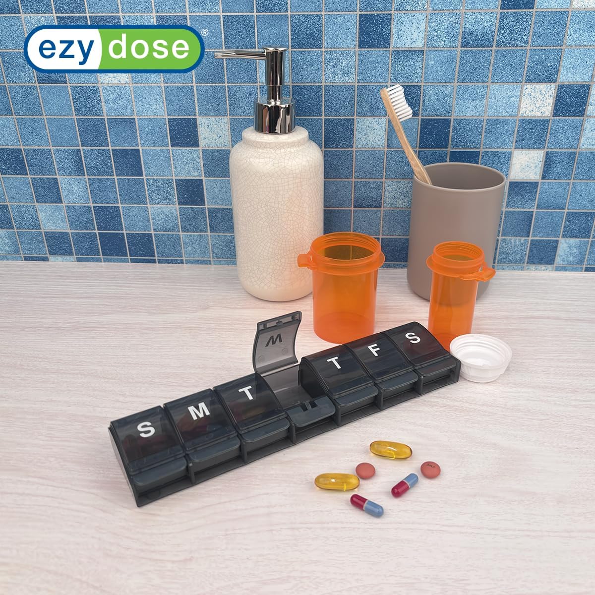 Ezy Dose® Push Button Weekly Pill Organizer