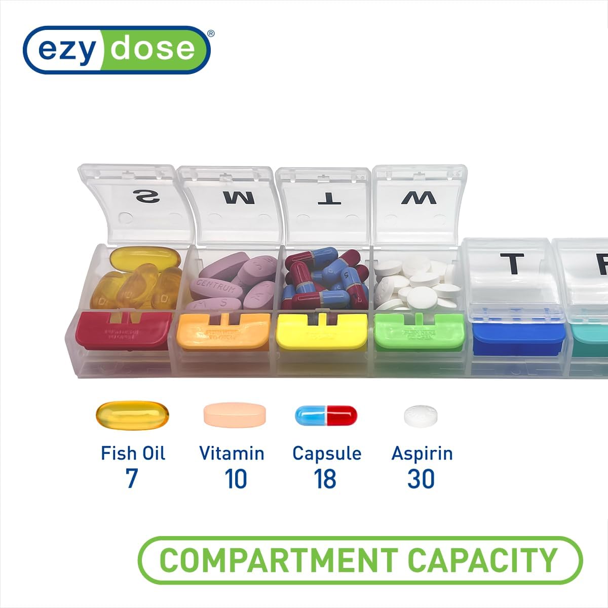 Ezy Dose® Push Button Weekly Pill Organizer