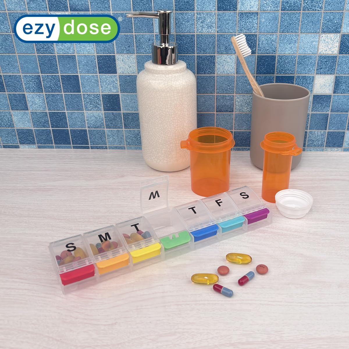 Ezy Dose® Push Button Weekly Pill Organizer