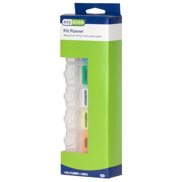 Front packaging Weekly push 'n pop pill organizer