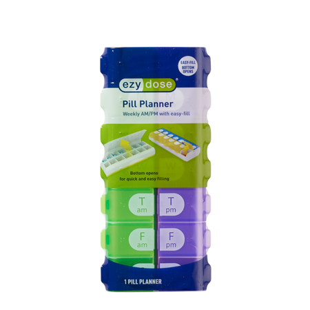 Easy Fill Weekly AM/PM Pill Organizer in packaging