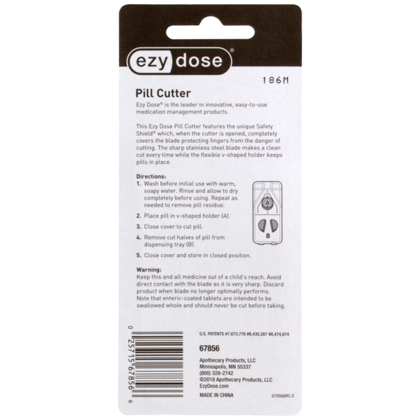 Ezy Dose® Safety-Shield® Pill Cutter directions
