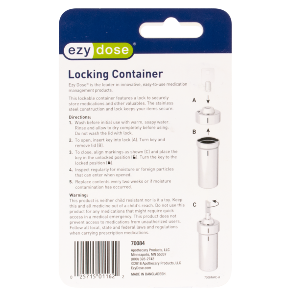 Stainless Steel Locking Container directions