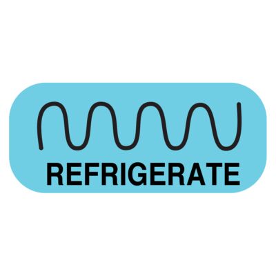 Apothecary Products Refrigerate Labels, for Labels on Dispenser Containers, Blue (Case of 1000)