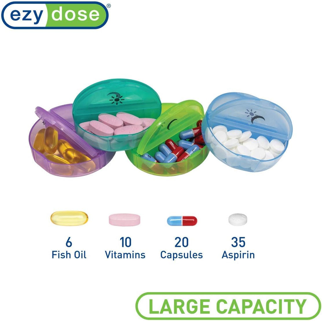 Ezy Dose® Medication Management Bundle (Weekly AM/PM Pill Organizer, Pill Cutter and Pill Crusher)