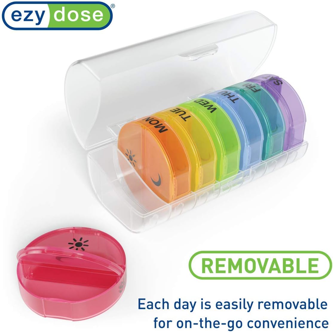 Ezy Dose® Medication Management Bundle (Weekly AM/PM Pill Organizer, Pill Cutter and Pill Crusher)