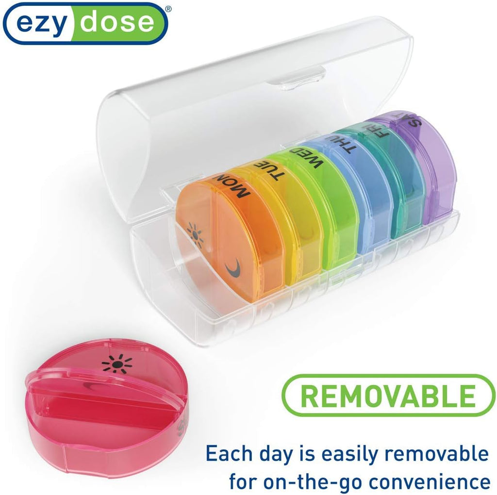 Ezy Dose® Medication Management Bundle (Weekly AM/PM Pill Organizer, Pill Cutter and Pill Crusher)