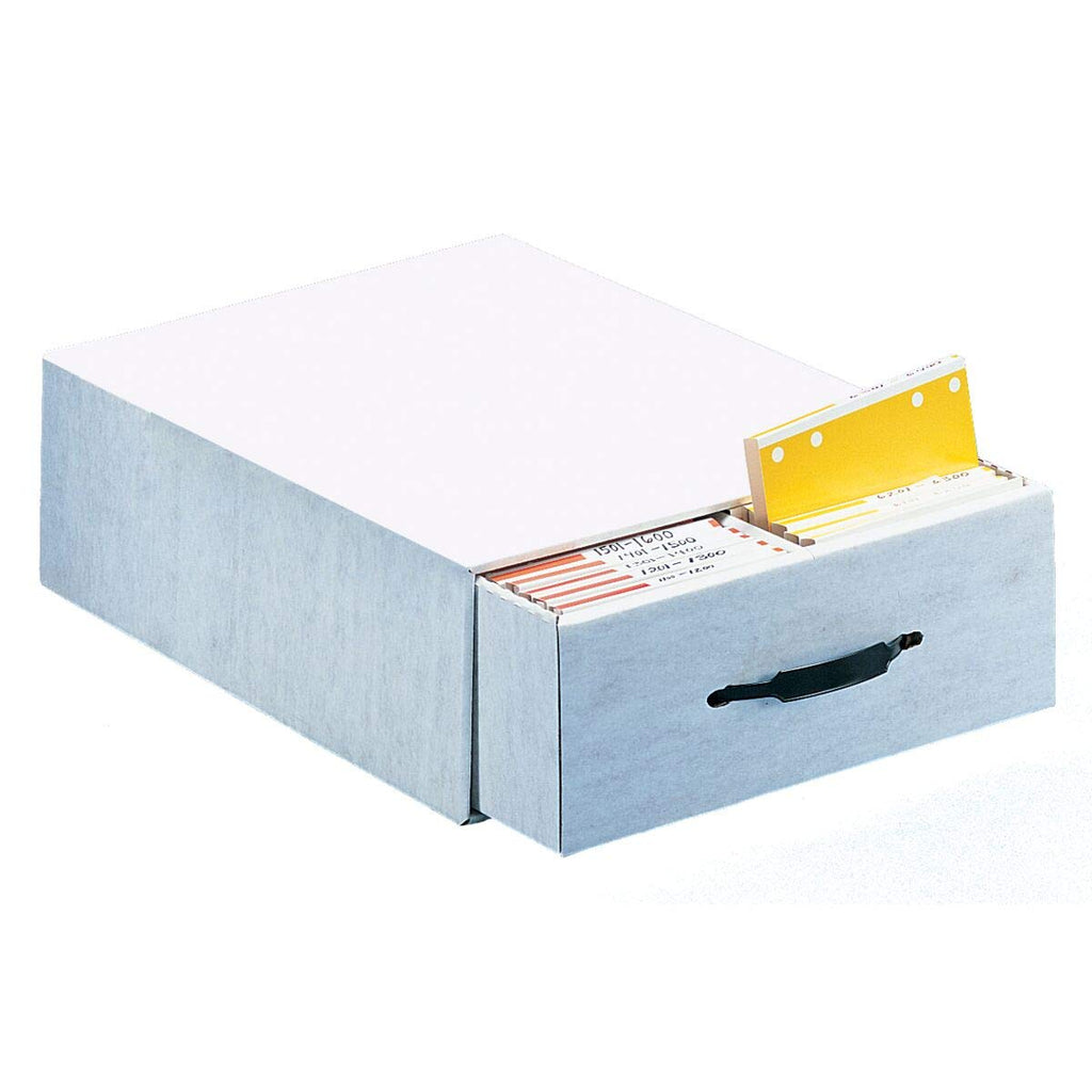 APOTHECARY PRODUCTS Single File Organizer & Drawer, Storage for Paper, Files, Prescriptions, 2 Compartments, White, 13 1/2